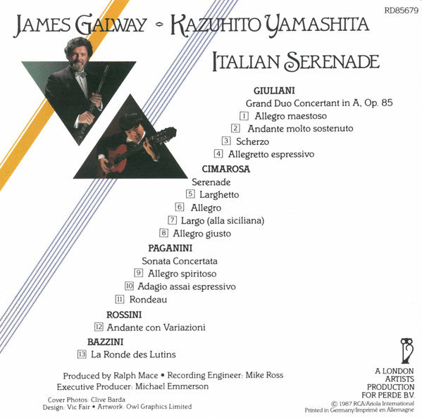 James Galway · Kazuhito Yamashita : Italian Serenade (CD, Album)