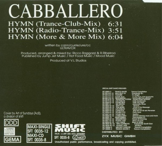 Cabballero : Hymn (CD, Maxi)