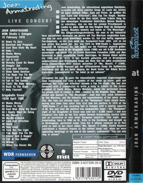 Joan Armatrading : Joan Armatrading At Rockpalast (DVD-V, PAL)