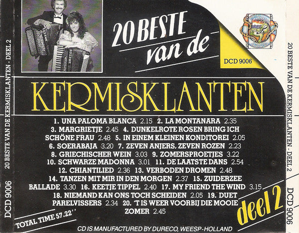 De Kermisklanten : 20 Beste Van De Kermisklanten - Deel 2 (CD, Comp)