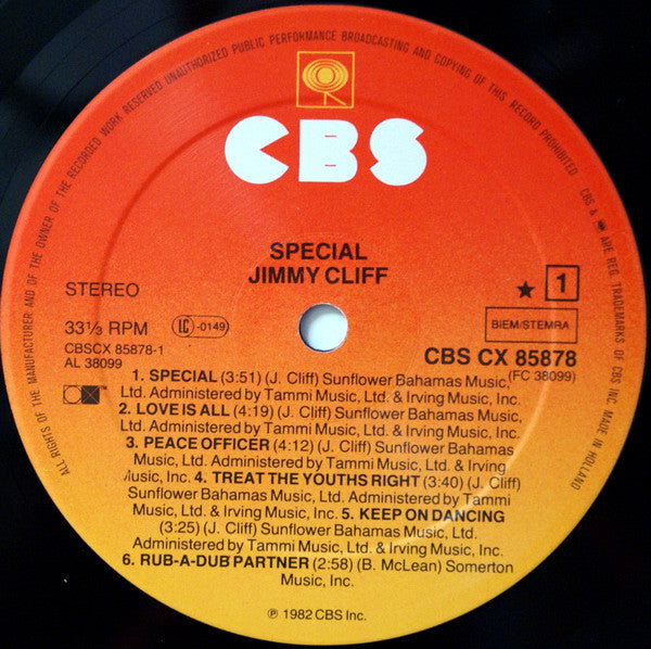 Jimmy Cliff : Special (LP, Album)