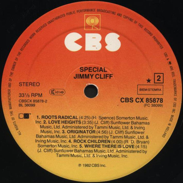 Jimmy Cliff : Special (LP, Album)