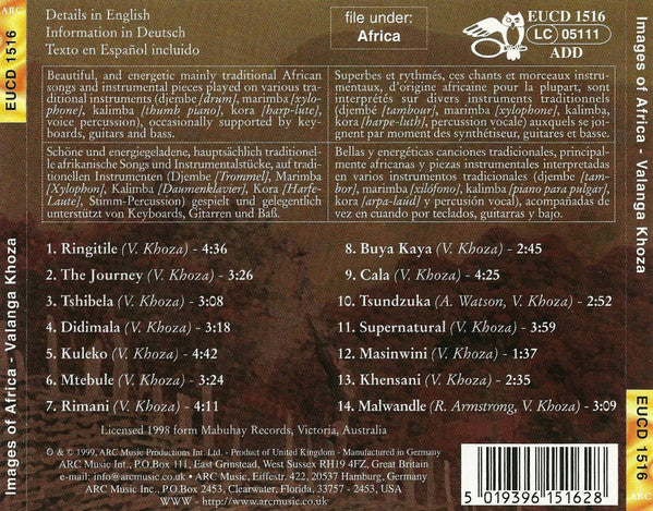 Valanga Khoza : Images Of Africa (CD, Album)
