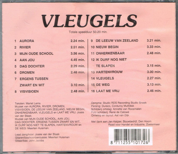Josee Van Der Staak : Vleugels (CD, Album)