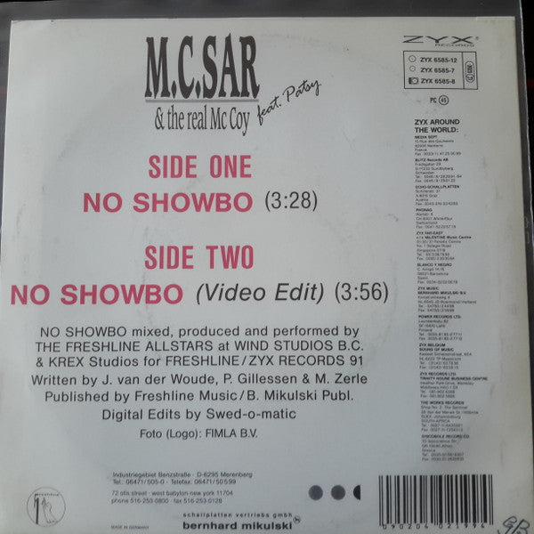 Real McCoy Feat. Patsy : No Showbo (7", Single)