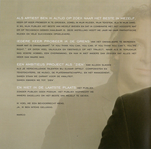 Marco Borsato : Zien (CD, Album, RE)