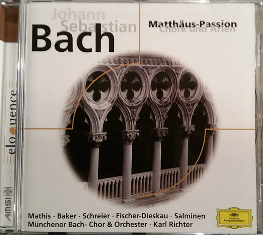 Johann Sebastian Bach, Edith Mathis • Janet Baker • Peter Schreier • Dietrich Fischer-Dieskau • Matti Salminen (2) • Münchener Bach-Chor & Münchener Bach-Orchester • Karl Richter : Matthäus Passion (Chore und Arien) (CD, Album)