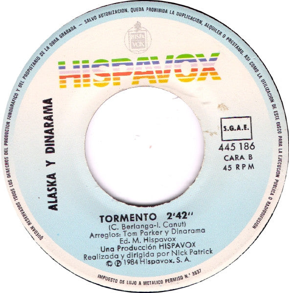 Alaska Y Dinarama : Como Pudiste Hacerme Esto A Mi (7", Single)