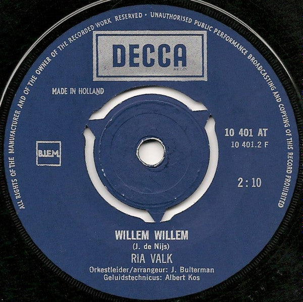 Ria Valk : Parfum-Marie / Willem Willem (7", Single)