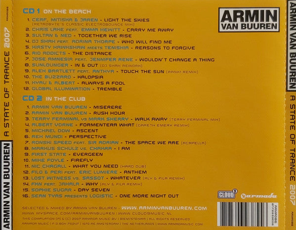 Armin van Buuren : A State Of Trance 2007 (2xCD, Comp, Mixed)