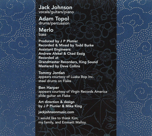 Jack Johnson : Brushfire Fairytales (CD, Album, Dig)