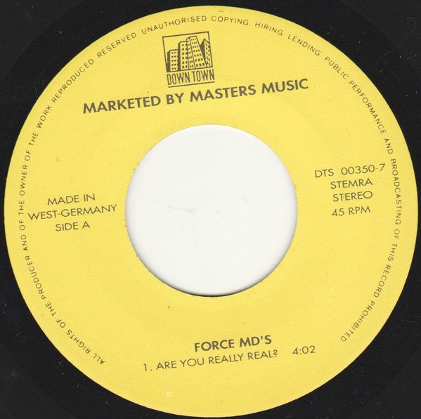 Force MD's : Are You Really Real? (7", Single)