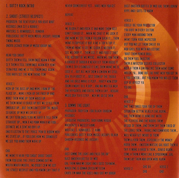 Sean Paul : Dutty Rock (CD, Album)