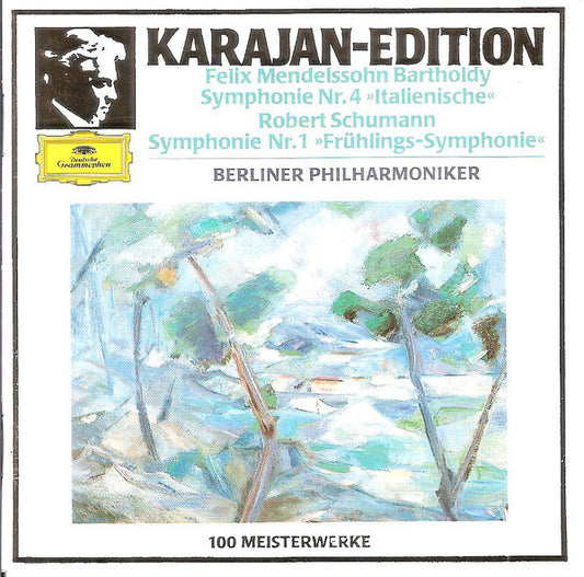 Berliner Philharmoniker, Herbert von Karajan, Robert Schumann, Felix Mendelssohn-Bartholdy : Symphonie Nr. 4 »Italienische« / Symphonie Nr. 1 »Frühlings-Symphonie« (CD, Comp, RE, RM)