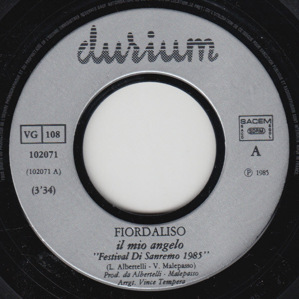 Fiordaliso : Il Mio Angelo (7", Single)