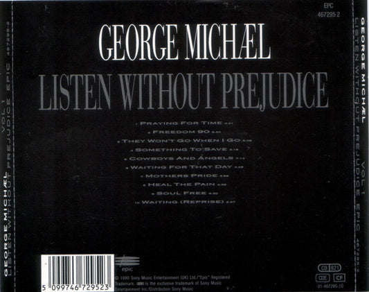 George Michael : Listen Without Prejudice Vol 1 (CD, Album, RP)