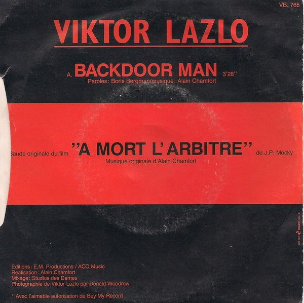 Viktor Lazlo : Backdoor Man (7", Single)