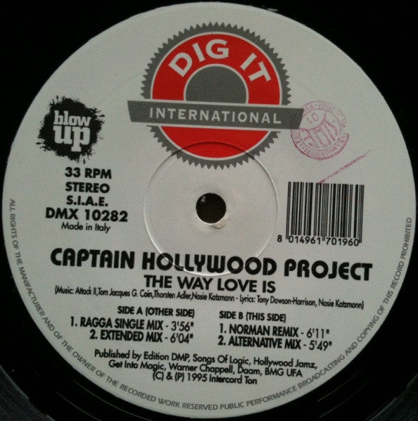 Captain Hollywood Project : The Way Love Is (12")