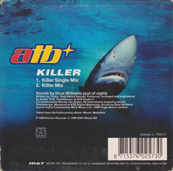 ATB : Killer (CD, Single, Car)