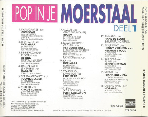 Various : Pop In Je Moerstaal - Deel 1 (CD, Comp)