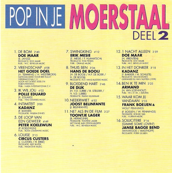 Various : Pop In Je Moerstaal - Deel 2 (CD, Comp)