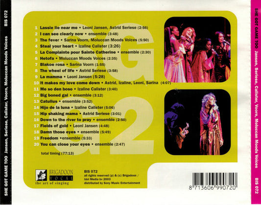 Leoni Jansen, Astrid Seriese, Izaline Calister, Sarina Voorn, Moluccan Moods Voices : She Got Game² (CD, Album)