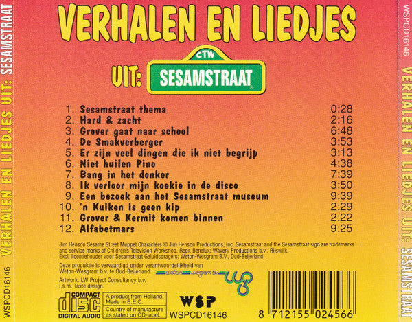 Sesamstraat : Verhalen En Liedjes Uit: Sesamstraat (CD, Album)