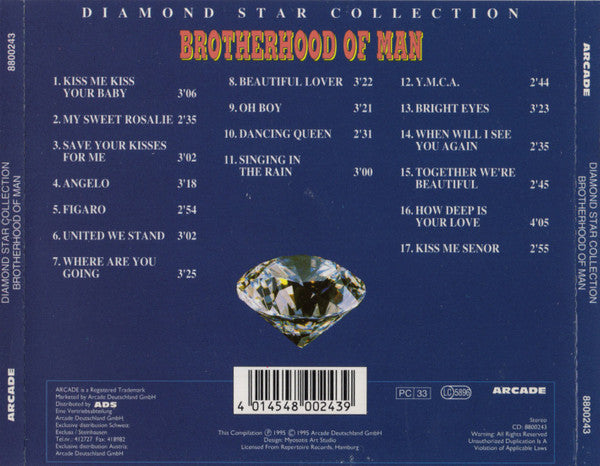 Brotherhood Of Man : Diamond Star Collection (CD, Album, Comp)
