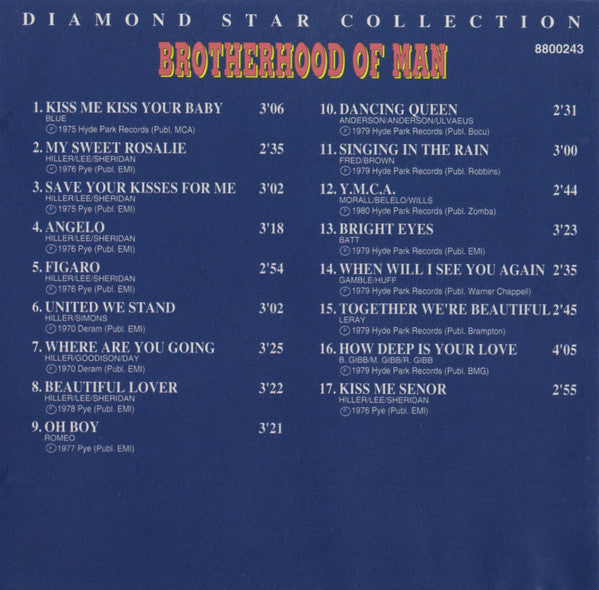 Brotherhood Of Man : Diamond Star Collection (CD, Album, Comp)