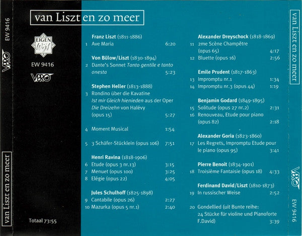 Ronald Brautigam : Van Liszt En Zo Meer (CD)