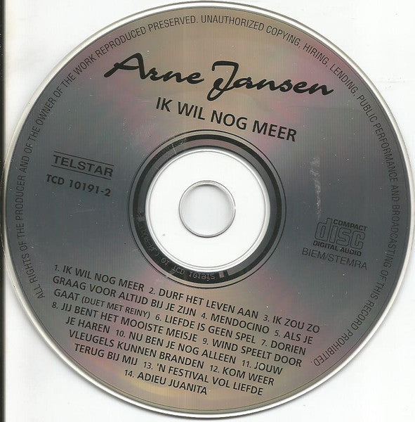 Arne Jansen (2) : Ik Wil Nog Meer (CD, Album)