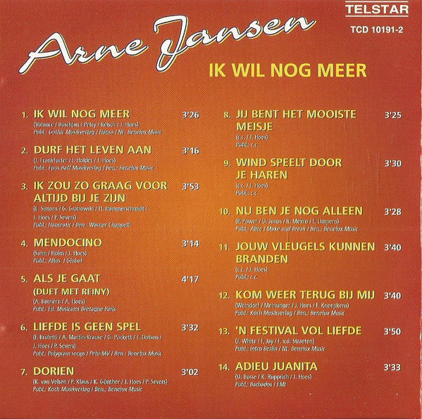 Arne Jansen (2) : Ik Wil Nog Meer (CD, Album)