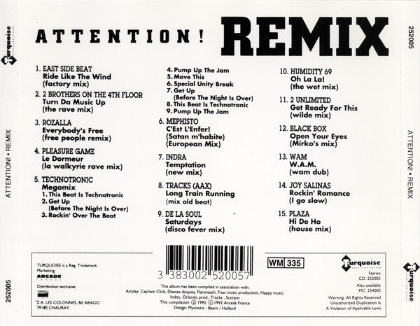 Various : Attention! Remix (CD, Comp)