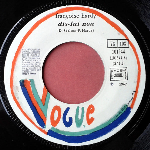 Françoise Hardy : Tous Les Garçons Et Les Filles (7", Single, RE)