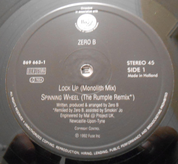 Zero B : The E.P. (Brand New Mixes) (12", EP)