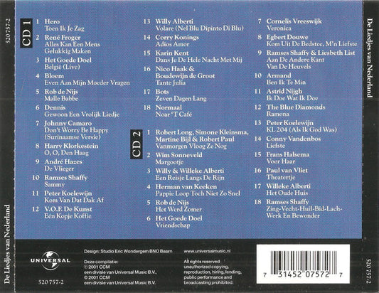 Various : De Liedjes Van Nederland (2xCD, Comp)
