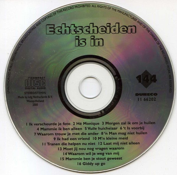 Various : Echtscheiden Is In (CD, Comp)