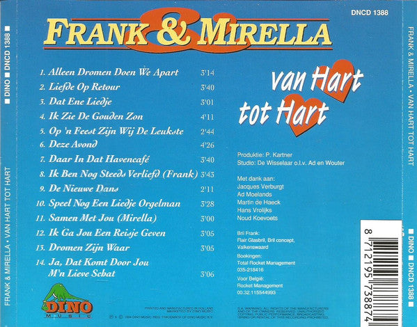 Frank & Mirella : Van Hart Tot Hart (CD, Album)