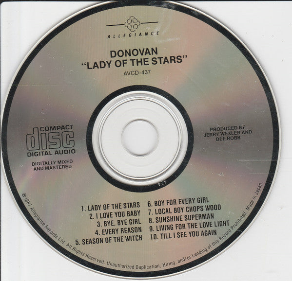 Donovan : Lady Of The Stars (CD, Album, RE)