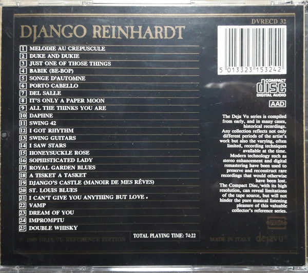Django Reinhardt : The Django Reinhardt Story - 25 Phonographic Memories (CD, Comp)
