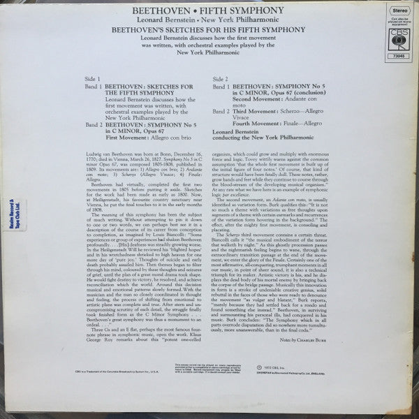 Ludwig van Beethoven, Leonard Bernstein, New York Philharmonic : Fifth Symphony (LP, Album)