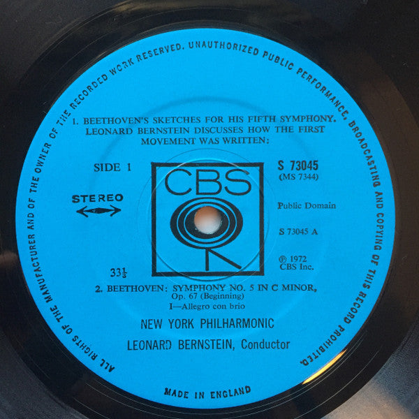 Ludwig van Beethoven, Leonard Bernstein, New York Philharmonic : Fifth Symphony (LP, Album)