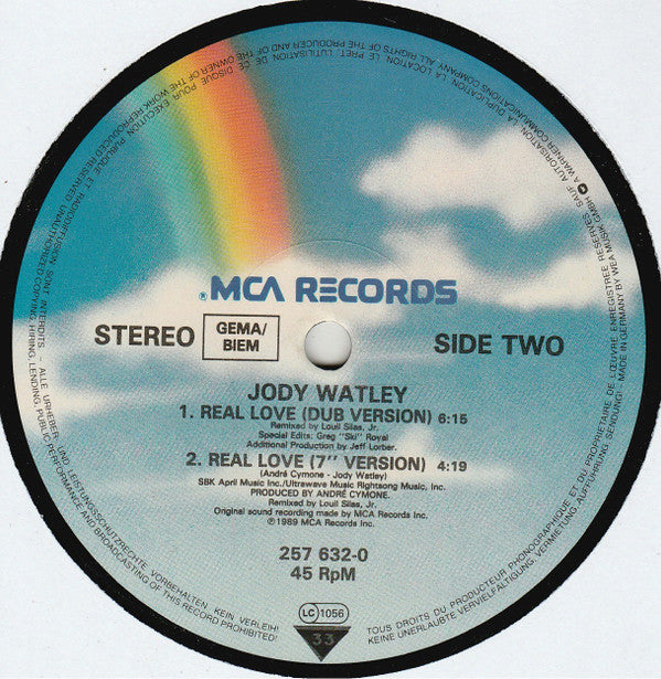 Jody Watley : Real Love (Extended Version) (12", Single)