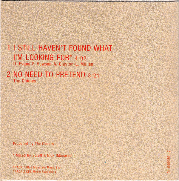 The Chimes : I Still Haven't Found What I'm Looking For (CD, Mini, Single)