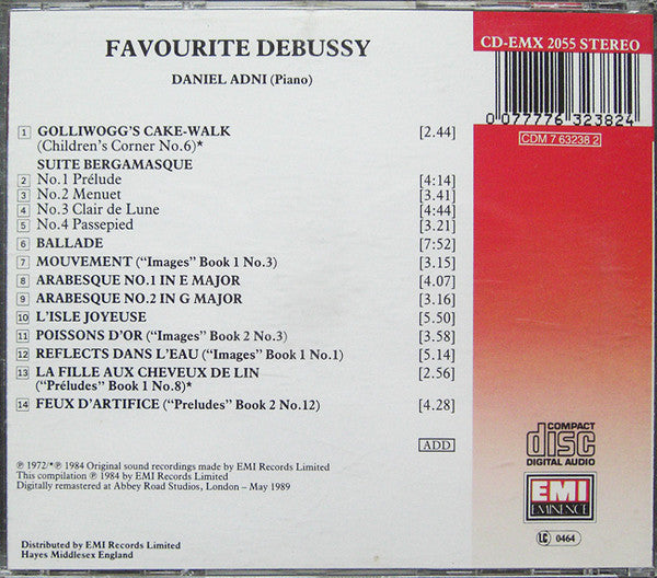 Claude Debussy, Daniel Adni : Favourite Debussy (CD, RE, RM)