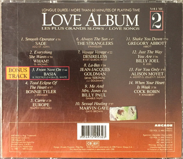 Various : Love Album (Les Plus Grands Slows/Love Songs) Volume 2 (CD, Comp)