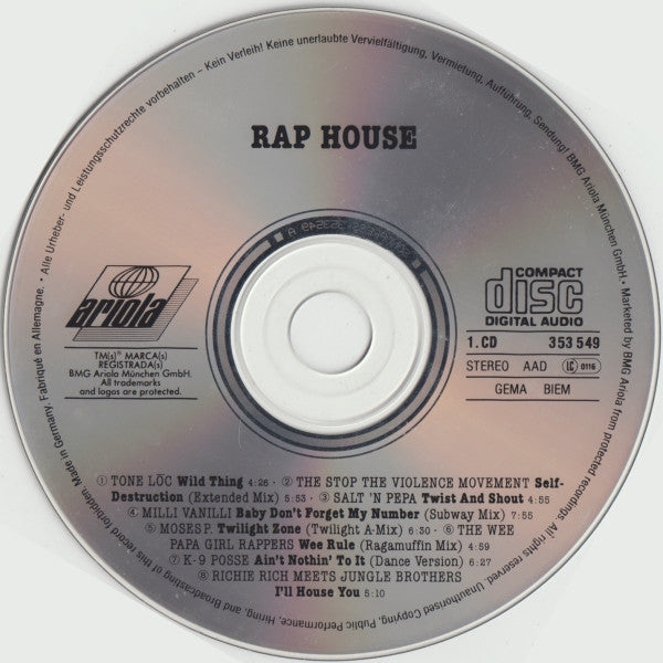 Various : Rap House (2xCD, Comp)