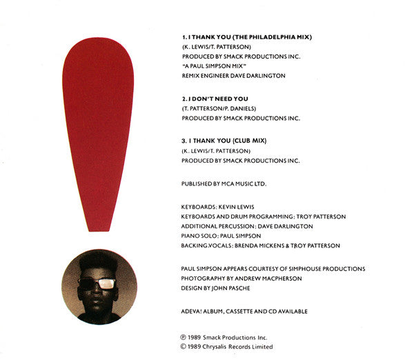 Adeva : I Thank You (CD, Single)