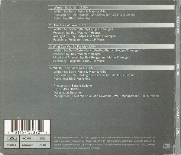 Boyzone : Words (CD, Single, Dig)