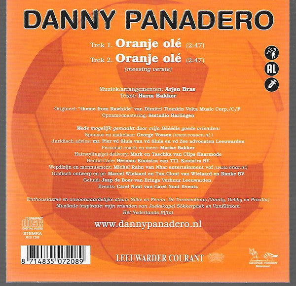 Danny Panadero : Oranje Olé! (CD, Single)
